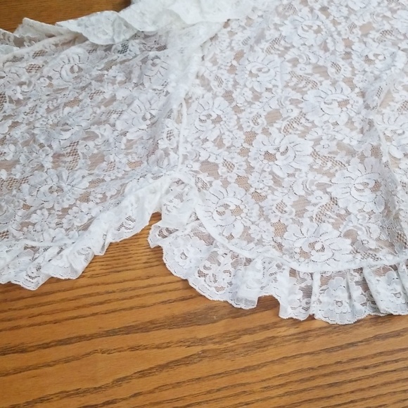 Ivory lace fabric kimono - Picture 5 of 5